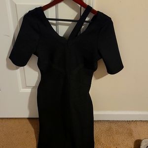 Black bodycon dress